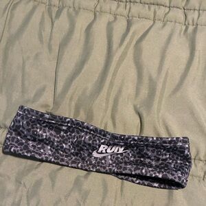 Nike Running Black Leopard Print Headband